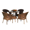 Outdoor Balcony Table And Chair Five Piece Set Combined Rattan Woven Rattan Chair Outdoor Iron Leisure One Table And Four Chairs