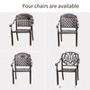 Table And Chair Cast Courtyard Outdoor Garden Leisure All Aluminum Furniture Iron Art Combination Outdoor Rain Proof And Sun Proof Balcony Table And Chair