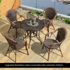 Outdoor Table And Chair Courtyard Rattan Chair Three Piece Small Leisure Furniture Combination Rattan Garden Outdoor Balcony Terrace Table And Chair Set