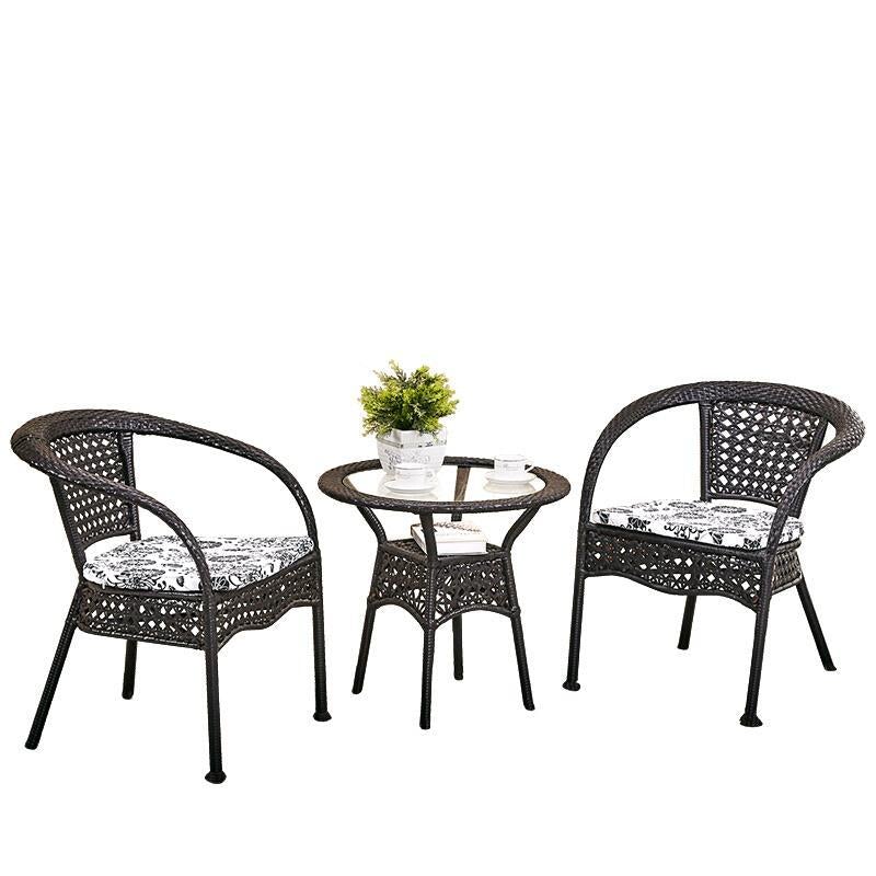 Five/Three Piece  Balcony Table And Chair Rattan Chair Combination Coffee Table Leisure Table