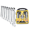 7-Piece Quick Ratchet Wrench Dual Purpose Open Ring Wrench Automatic Wrench Hardware Tool Wrench Set