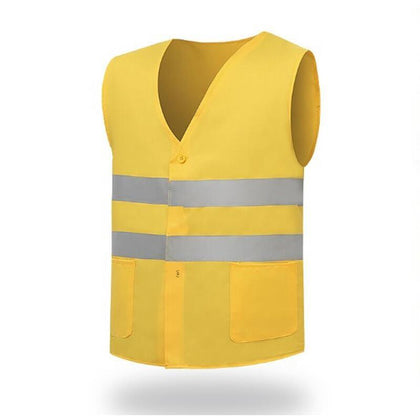 15 Pieces Increase Railway Reflective Vest Reflective Vest Environmental Sanitation Construction Reflective Vest Reflective Safety Clothing Yellow Cloth Gray Bar Free Size