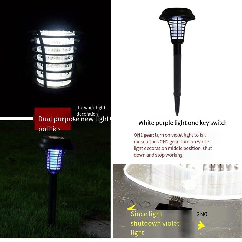 Outdoor Solar Charged Mosquito Killing Lamp Household Light Induced Outdoor Mosquito Killing Artifact Rainproof Water Mosquito Repellent Lamp 3 Sets