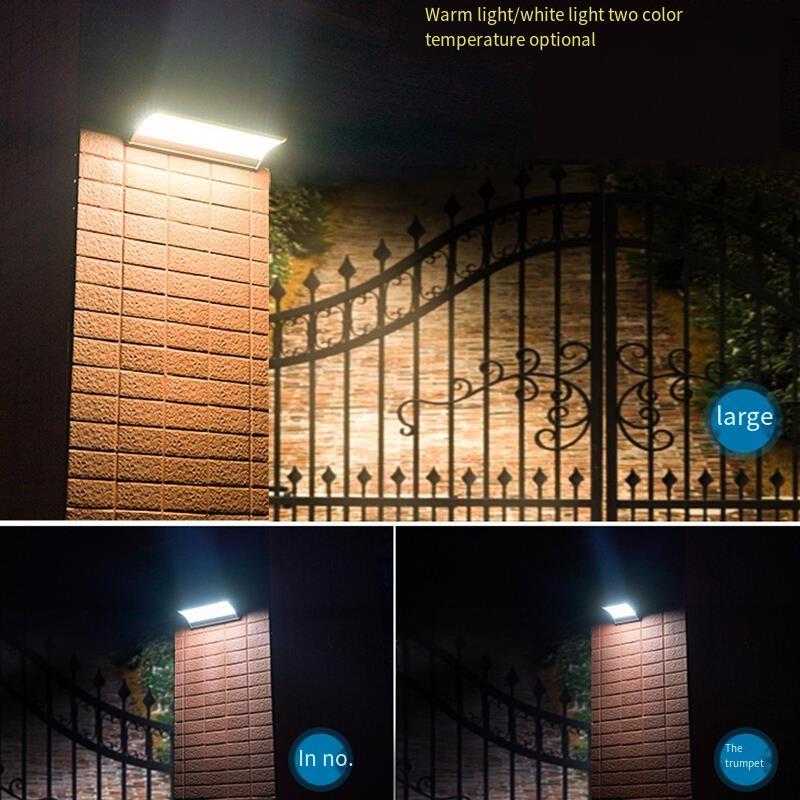 Solar Lamp Outdoor Courtyard Lamp Super Bright Radar Induction Wall Lamp Household Wall Waterproof LED Projection Lamp Street Lamp Small White Light