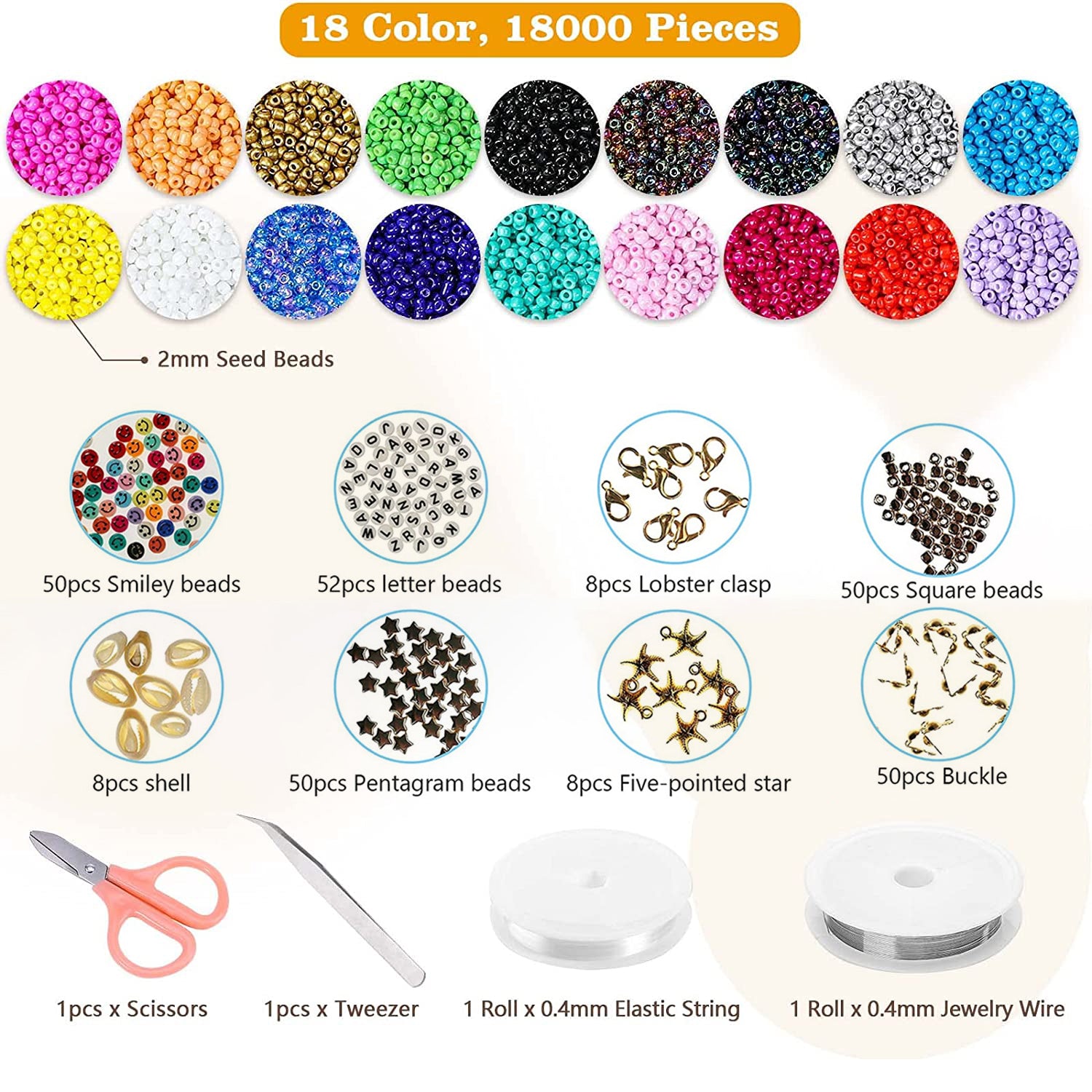 ELECTRIC BEAD SPINNER with 15 Kinds Beads Efficient Beading Bowl