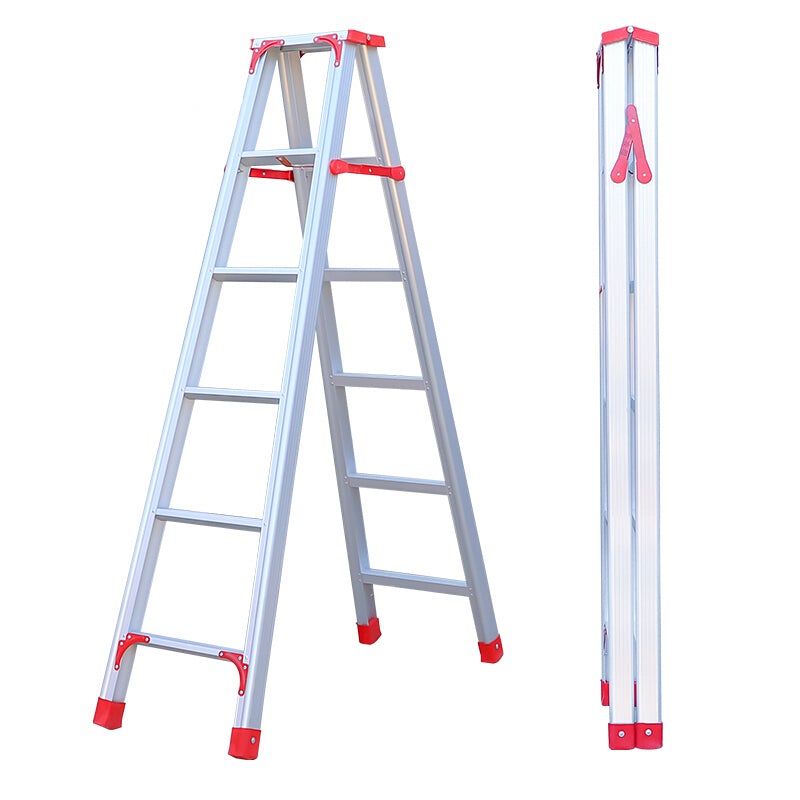8.2FT Aluminum Alloy Ladder Warehouse Folding And Thickening Multi Function Indoor Engineering Aluminum Ladder Small Staircase