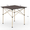 Outdoor Folding Table Folding Picnic Table Portable Aluminum Alloy Square Table Ultra Light Suit Self Driving Touring Table 4 Large Back Chairs