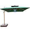 Outdoor Sunshade Courtyard Balcony Sun Umbrella Stalls Roman Solar Umbrella With LED Lights Large Outdoor Umbrella Light Bar Square 2.5m