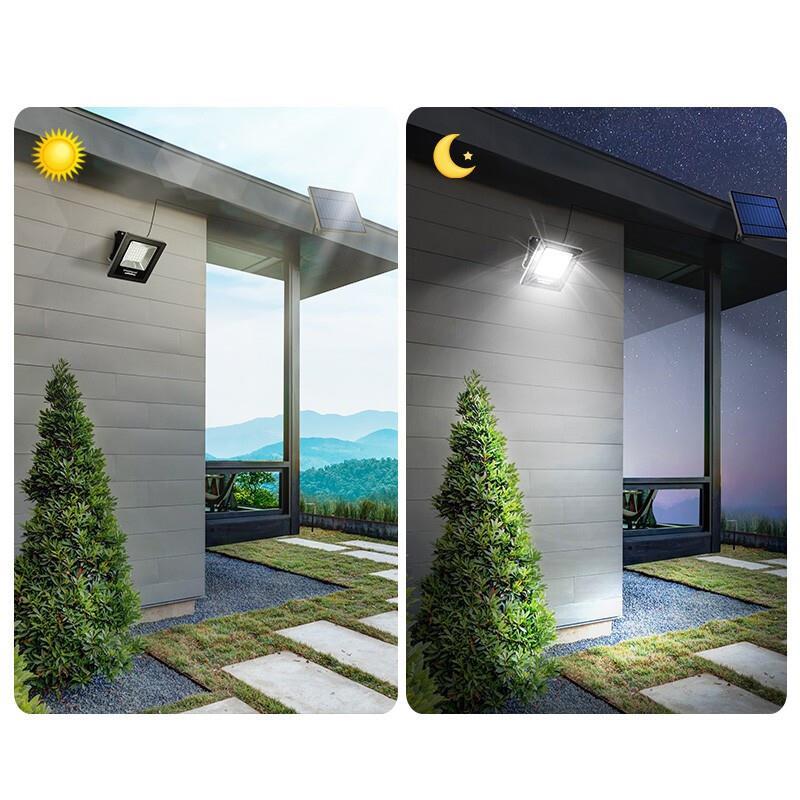 Solar Lamp Courtyard Lamp Household Outdoor Super Bright Street Lamp New Rural Indoor And Outdoor Lighting Wall Lamp Split LED Projection Lamp