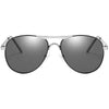 NALANDA Dark Grey Men's Sunglasses Classic Polarized Aviator Sun Glasses With UV400 HD Lens Metal Frame Glasses For Outdoor Travel Driving Daily Use