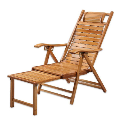 Bamboo Reclining Chair Lunch Break Rocking Chair Folding ChairElderly Carefree Chair Household Adult Nap Chair Bamboo Wooden Chair Folding Bed