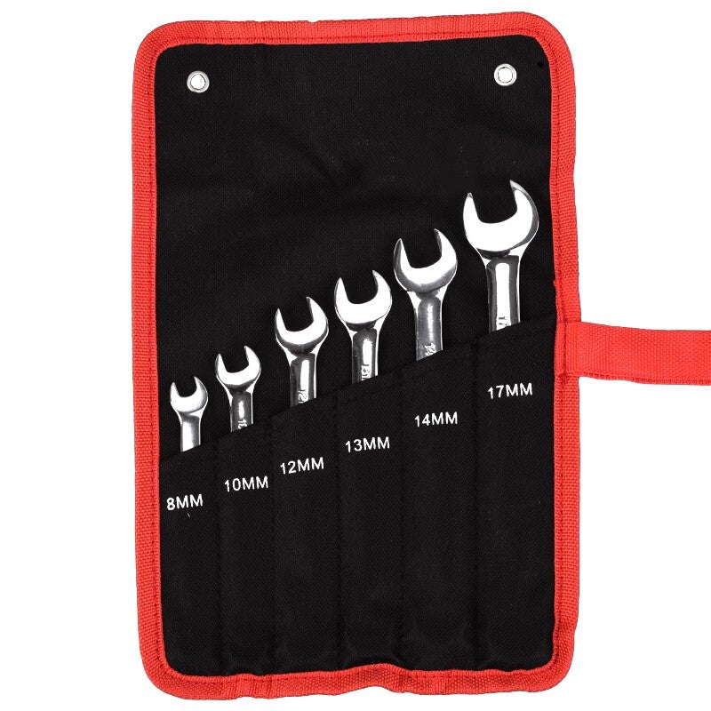 6 Pieces Dual Purpose Wrench Set Open End Wrench Box End Wrench Solid Wrench Clamp Set Auto Repair Multi Function Wrench Set