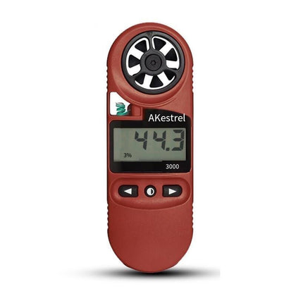 3000 Anemometer Hand-held Meteorological Instrument Wind Speed Dark Red