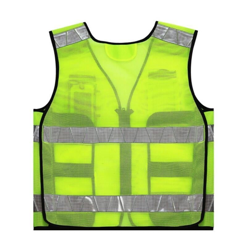 Hot Melt Reflective Vest Reflective Vest Traffic Road Administration Duty Construction Reflective Safety Clothes Riding Vest Printed Fluorescent Yellow L. Fluorescent Color M 160 Red One Size Fits All