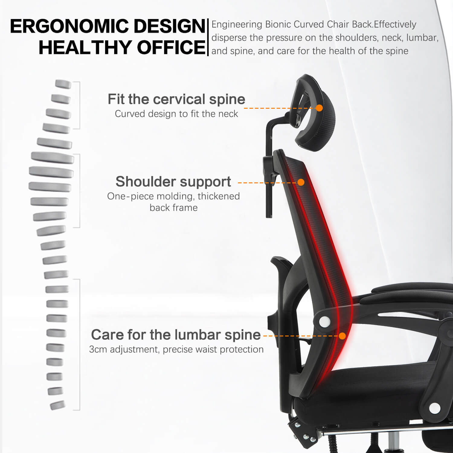 ECVV Ergonomic Adjustable Office Chair High Back Computer; ECVV SA