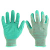 12 Pairs Of Free Size Wrinkle Latex Green Safety Gloves Site Protective Gloves