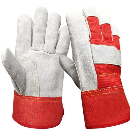 10 Pairs Welder's Special Soft Leather Welding Gloves:Anti Scalding And Wear Resistant Pure Cow Leather Heat Insulation And High Temperature Resistant Welding Work Gloves Short Full Hand Seamless