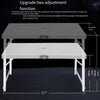 Outdoor Folding Tables Chairs Stools Portable Aluminum Alloy Barbecue Self Driving Travel Tables Umbrella Holes Tables And Chairs + 2.4m Blue Double Umbrella + Base