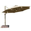 Outdoor Umbrella Courtyard Garden Sunshade Stall Roman With LED Light 3.5m Large Roman Solar Umbrella (khaki)