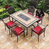 Outdoor Barbecue Courtyard Table And Chair Household Stove Iron Open-air Dining Table Cast Aluminum Leisure Table And Chair Single Barbecue Table