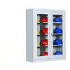 900 * 360 * 1200mm 16 Grids Safety Helmet Cabinets On Site Workshop Safety Helmet Tool Cabinet