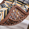 Hanging Chair Indoor Swing Reclining Basket Dormitory Rattan Bird's Nest Single Rocking Chair Hammock B Coffee Ribbon Armrest Rattan + Cushion + Carpet