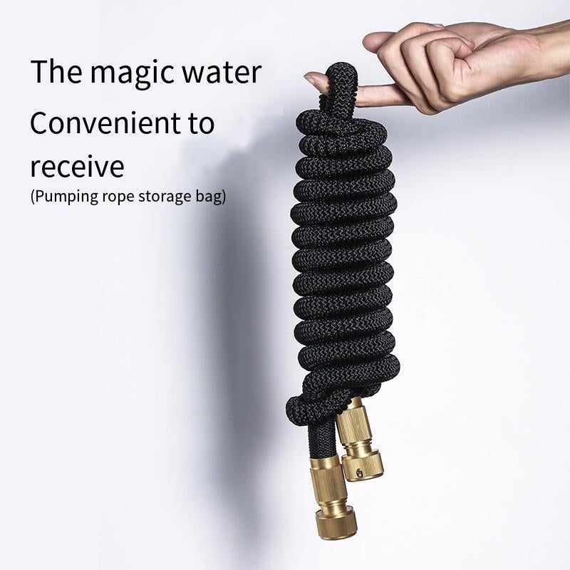 Double High Pressure Car Washing Water Gun Pressurization Nozzle Magic Telescopic Soft Water Pipe All Metal Household Car Washing Artifact Can Be Used For Garden Watering Multifunctional10m Magic Telescopic Water Pipe [30m After Water]