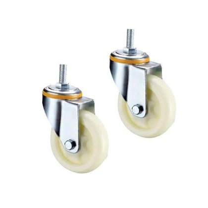 5 Inch Lead Screw Movable Beige Polypropylene (PP) Caster Medium Double Ball Bearing Universal Wheel 4 Sets / Sets