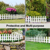 4pcs Plastic Garden Lawn Border Edging Fence Pannels Outdoor Landscape Decor Edging Yard White Picket Fence Border