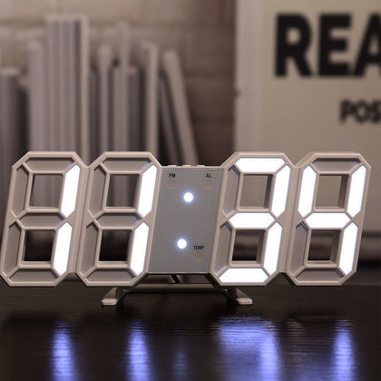 3D LED Desk Digital Wall Clock for Home Kitchen Living Room Office