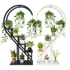 New Household Flower Rack Living Room Balcony Decoration Circular Heart-shaped Multi-layer Iron Art, Simple Floor Type Indoor Modern Net Red And Green Rose Hanging Orchid Rack, White Shelf, White Board (heart-shaped)
