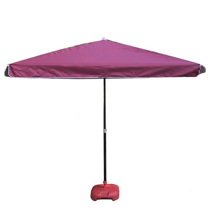 Wine Red 1.8*2.2 Fashion Simple Large Outdoor Sunshade Umbrella Stall Umbrella Sun Umbrella Courtyard Umbrella Large Umbrella Square Umbrella Beach Umbrella  (Umbrella Surface Thickened)