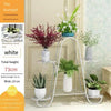 Flower Shelf Multi-storey Indoor Household Balcony Decoration Frame Iron Art Living Room Space Saving Floor Type Green Pineapple Flower Pot Rack Small Sixth Floor [white] Height 73cm