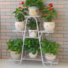 Flower Shelf Multi-storey Indoor Household Balcony Decoration Frame Iron Art Living Room Space Saving Floor Type Green Pineapple Flower Pot Rack Small Sixth Floor [white] Height 73cm