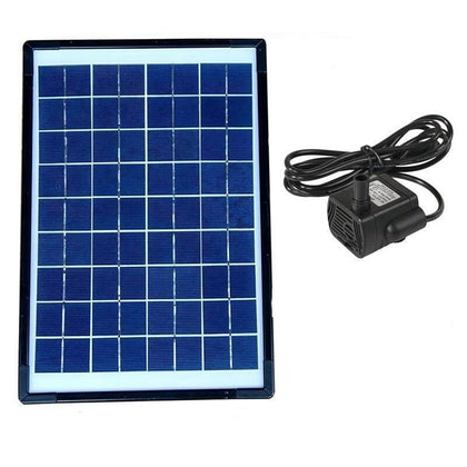 Solar Water Pump Outdoor Pool Filtration Circulating Bamboo Tube Water Soilless Cultivation Rockery Fountain Fish Tank Submersible Pump Solar Water Pump (10W Solar Panel + Water Pump)