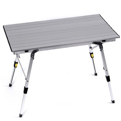 Upgraded Version Medium Folding Table All Aluminum Portable Picnic Table Barbecue Table Portable Outdoor Folding Table And Chair Self Driving Car Table