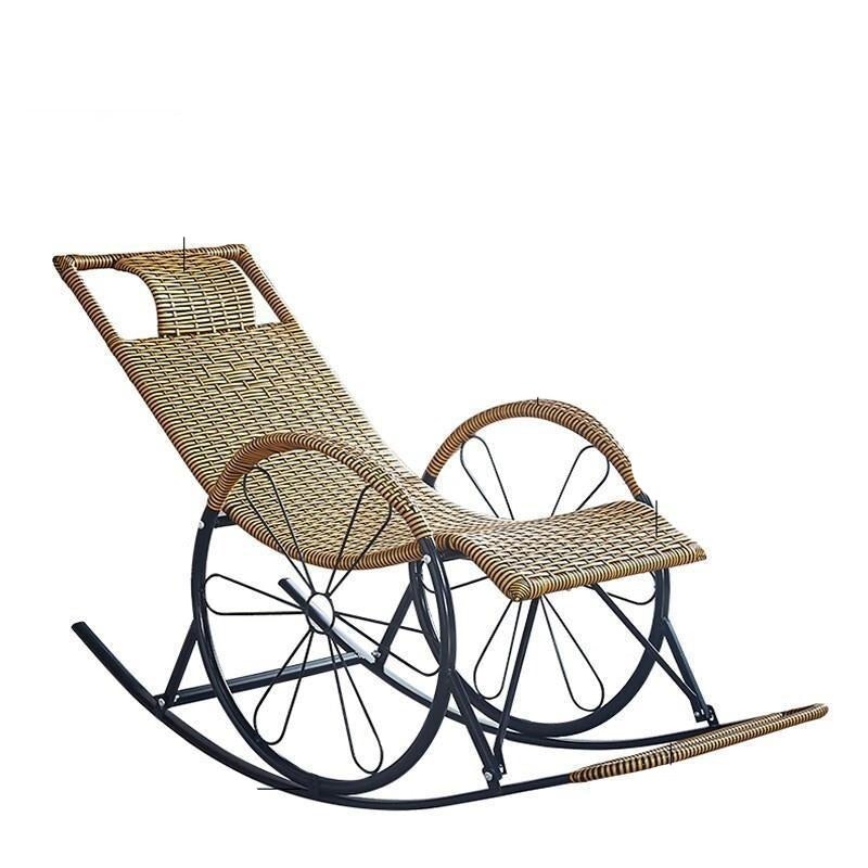 Golden Wheel Rocking Chair Rattan Chair Reclining Chair; ECVV SA – ECVV.SA