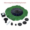 Solar Fish Pond Water Pump Lotus Leaf Fountain Floating Pool Small Garden Fountain 5 Kinds Of Nozzles Aerated Running Water Fish Pond Landscape Ordinary Money (with Sunshine Work)