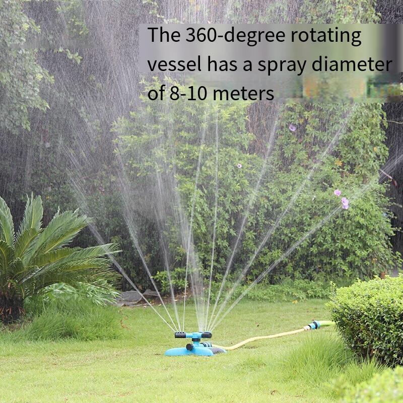 Garden And Horticulture Automatic Rotary Sprinkler 360 Degree Irrigation Lawn Garden Watering Roof Cooling Sprinkler Independent Model + Quadruple Joint Set + 5m Pipe