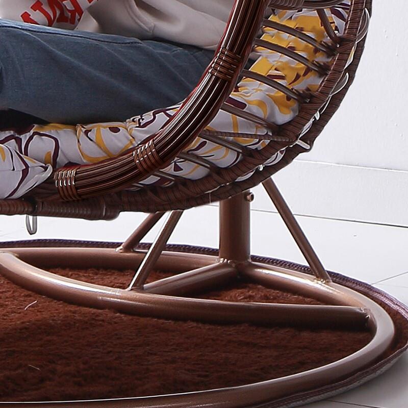 Thick Rattan Hanging Chair Swing Basket Living Room Hammock Indoor Bird's Nest Lazy Rocking Chair Double Hanging Orchid Outdoor Drop Chair Lazy Rocking Chair Thick Rattan Double With Armrest Pedal Brown