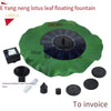 Solar Fountain Lotus Leaf Fountain Floating Pool Small Garden Fountain 5 Kinds Of Nozzles Aerated Running Water Fish Pond Landscape Ordinary Money (with Sunshine Work)