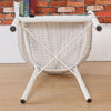 Rattan Chair Three Piece Set Balcony Table And Chair Tea Table Simple Leisure Back Chair Outdoor Off White Two Chairs One Table