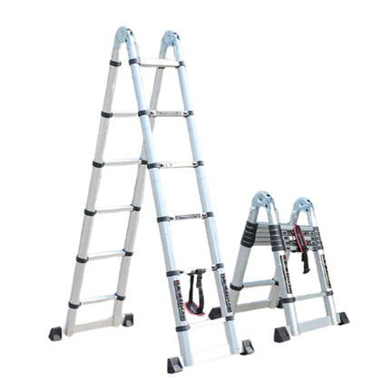 20.3 FT Multi-Position Aluminum Ladder A-Frame/ Straight Multi-purpose Ladder For Home/Garden Work Telescoping Extension Ladder For Outdoor Indoor Use
