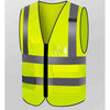 6 Pieces Safety Protection Reflective Vest Construction Vest Breathable Fluorescent Vest