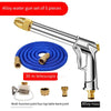 High Pressure Car Washing Water Gun Automobile Telescopic Pipe Flower Watering Artifact Household Nozzle Floor Washing Brushing Tool Pressurization And Pressurization Water Gun Set Balcony Garden Shower Faucet Spray Upgrade [30m After Water Injection]
