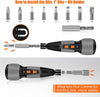 Cordless Electric Screwdriver Kit, Electric&Manual 2-in-1, 21pcs Multipurpose Bits Set