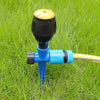 360 Degree Automatic Rotary Sprinkler Watering The Green Lawn Garden Vegetable Agricultural CoolingSpraying Irrigation Sprinkler 4 Points Meg Nozzle + Ground Plug + 15 Meters 4 Points Hose
