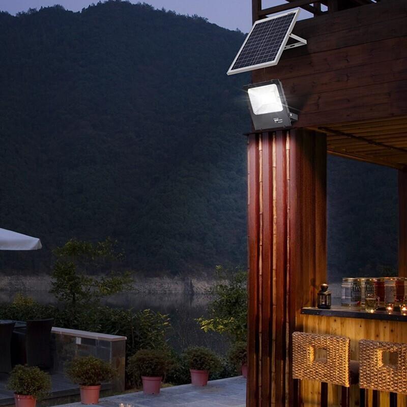Solar Lamp Street Lamp Household LED Projection Lamp Outdoor Waterproof Remote Control Induction Courtyard Lamp 20w