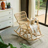 Rattan Rocking Chair Household Balcony Adult Rattan Chair Shinto Elderly Leisure Chair Reclining Chair