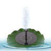 3W Battery With LED Light Disc Floating Fountain 16cm Solar Lotus Leaf Fountain 5 Kinds Of Nozzles Aerated Running Water Fish Pond Landscape